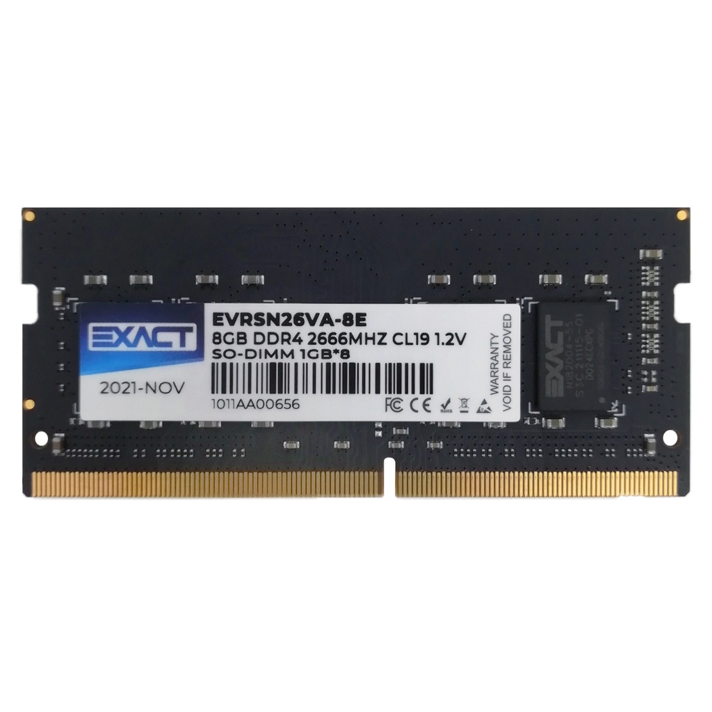 [EVRSN32VA-8E] Memoria Exact DDR4 8GB 3200MHz 1.2V - Notebook SODIMM - Tray