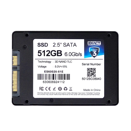 [ES60025-51E] SSD Exact SATA 2.5" 6Gb/s  512GB - Tray