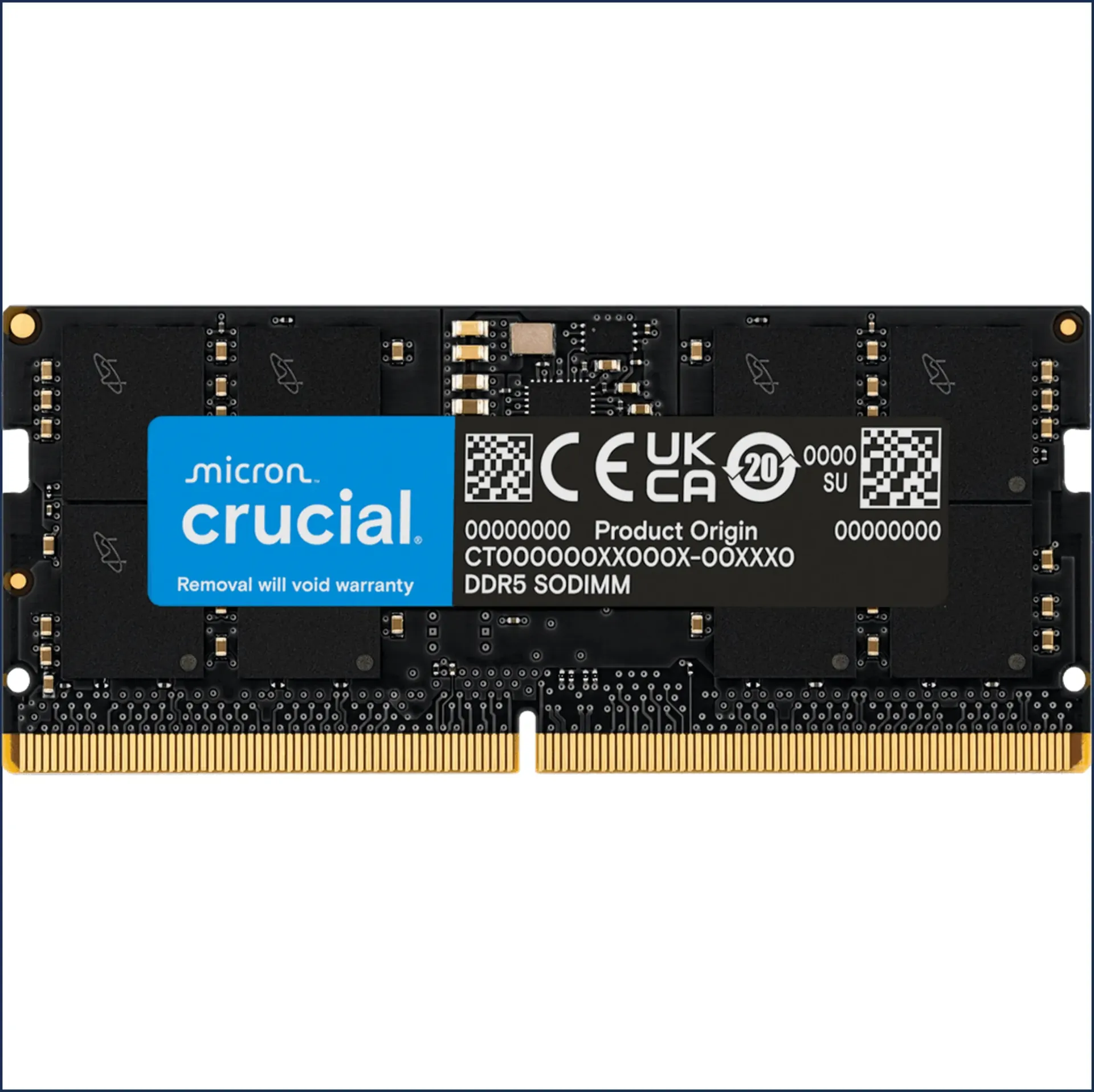 [CT8G56C46S5] Memoria Crucial DDR5 8GB 5600Mhz 1.1V - Notebook Sodimm - CT8G56C46S5 Retail